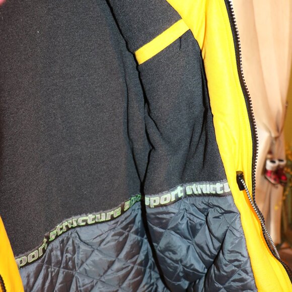 WINTER IS COMING! - Yellow Structure Sport Winter Ski Hooded Jacket Coat - L - Picture 11 of 16
